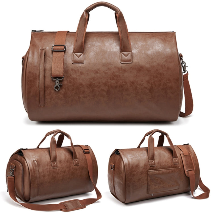 Waterproof Travel Suit Storage Bag Large-capacity Hand-held Crossbody Luggage Bag(Brown) - Travel Bags by PMC TechLife | Online Shopping South Africa | PMC TechLife