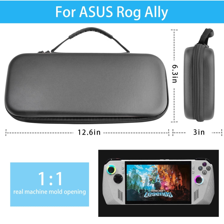 For ASUS ROG Ally Game Console EVA Leather Grain Handbag Clutch Protective Bag(White) - Accessories by PMC Jewellery | Online Shopping South Africa | PMC Jewellery