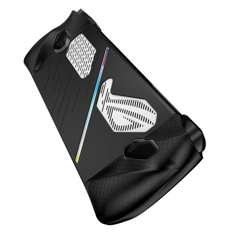 For ASUS ROG Ally Game Console Silicone Protective Cover Spray Oil Case(Black) - Accessories by PMC Jewellery | Online Shopping South Africa | PMC Jewellery