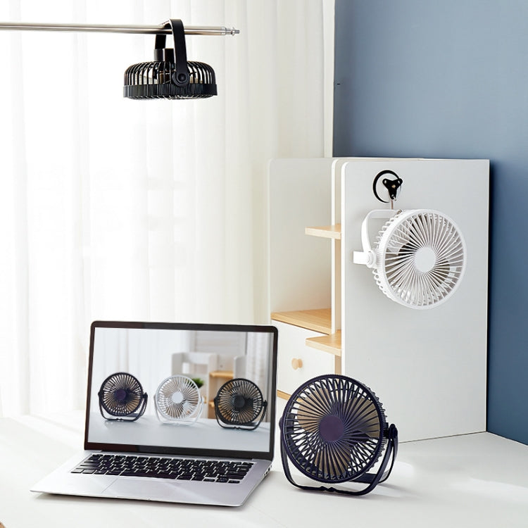3-in-1 Electric Fan Wall Mounted Desktop Quiet Brushless Turbine Mini Fan, Style: USB Plug(White) - Electric Fans by PMC TechLife | Online Shopping South Africa | PMC TechLife | Buy Now Pay Later Mobicred