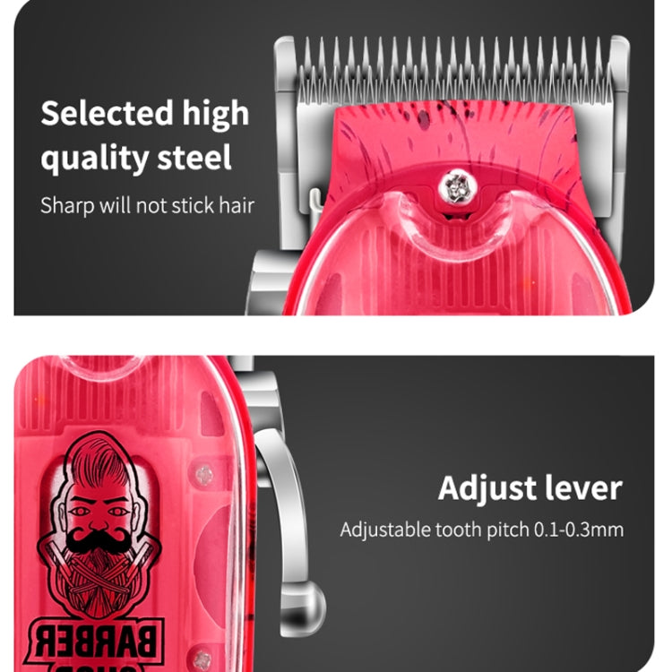 Haircutter Set Transparent Body Oil Head Electric Hair Clipper Men Home Electric Pusher(Earl Yellow) - free shipping - PMC TechLife - Order now!
