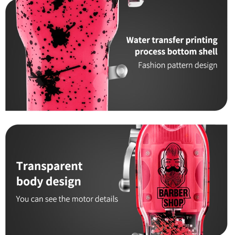 Haircutter Set Transparent Body Oil Head Electric Hair Clipper Men Home Electric Pusher(Scissors Green) - free shipping - PMC TechLife - Order now!
