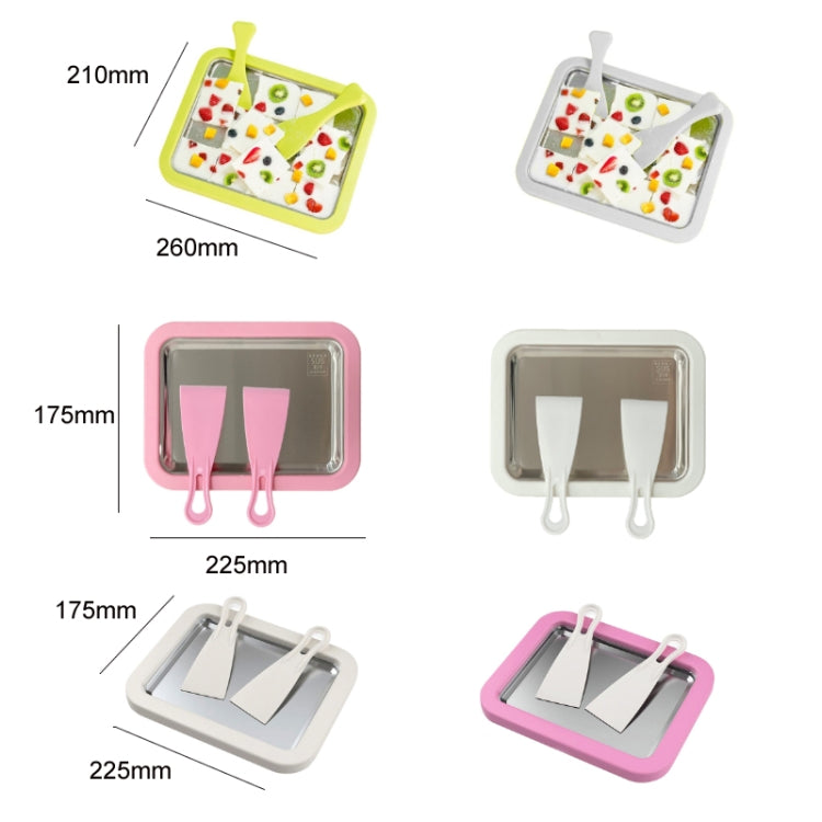 Mini Household Fried Yogurt Machine Children Homemade DIY Fried Ice Tray, Color: Aluminum Alloy White 22.5x17.5cm - free shipping - PMC TechLife - Order now!