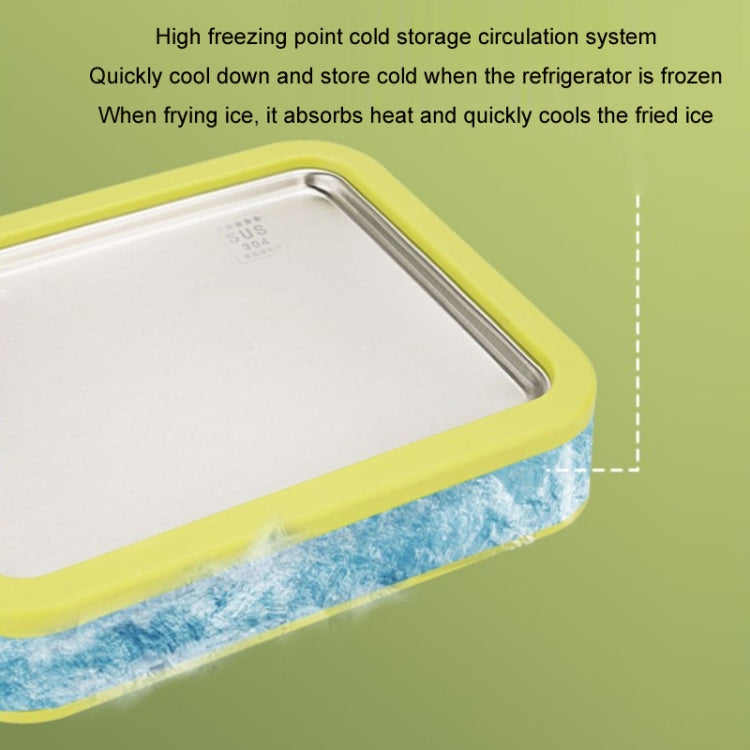 Mini Household Fried Yogurt Machine Children Homemade DIY Fried Ice Tray, Color: Stainless Steel White 26x21cm - free shipping - PMC TechLife - Order now!