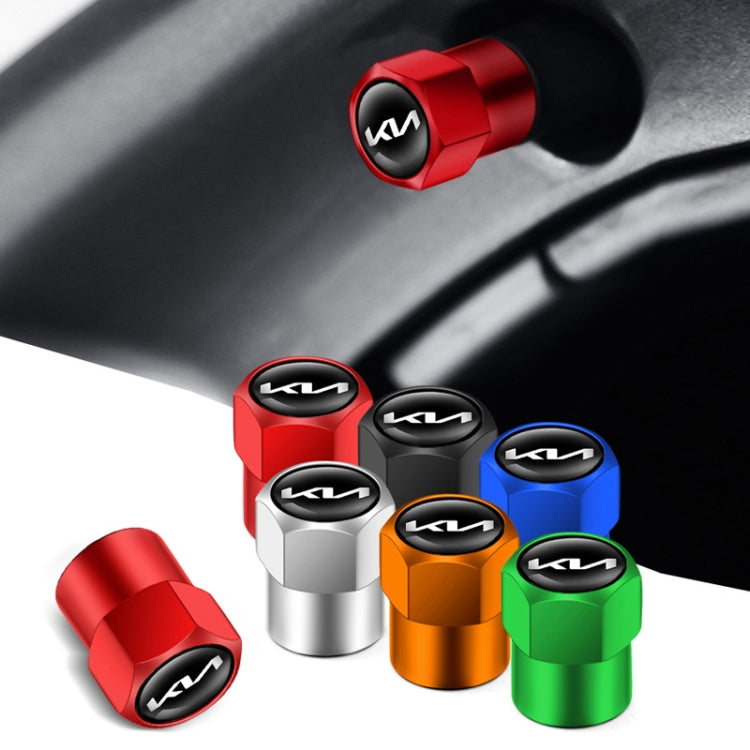 3sets/12pcs For KIA KN Car Tire Valve Core Decorative Metal Cap(Green) - Tire Valve Caps by PMC TechLife | Online Shopping South Africa | PMC TechLife | Buy Now Pay Later Mobicred