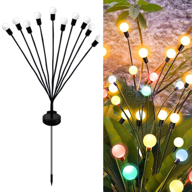 2sets Solar Firefly Lights Christmas Outdoor Garden Waterproof Lawn Lights, Color: 10 Head Color Light - With Solar Panel by PMC Jewellery | Online Shopping South Africa | PMC Jewellery