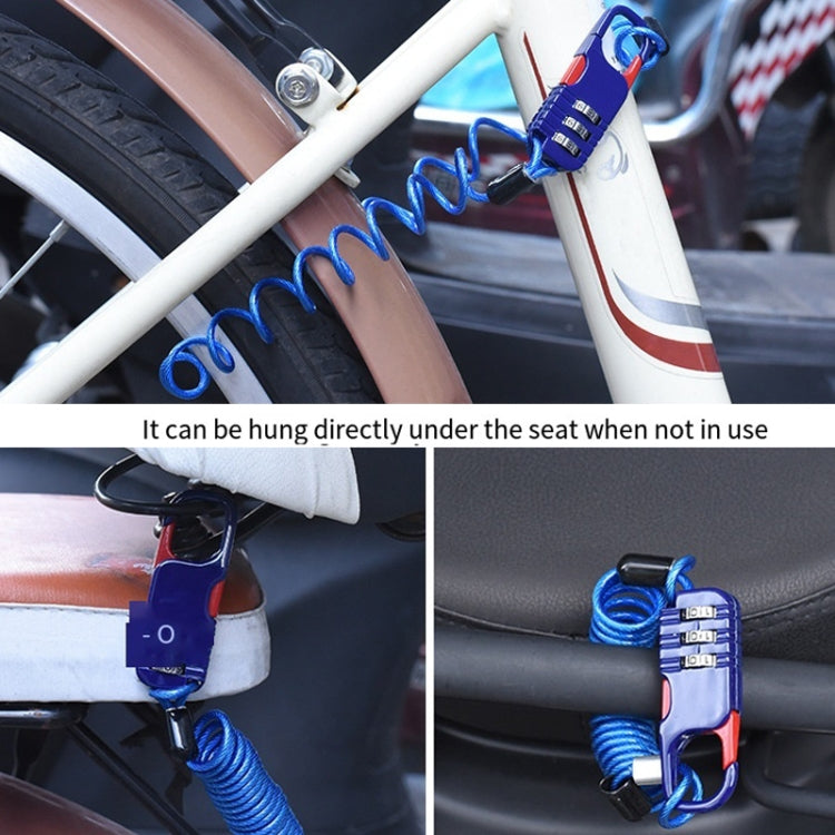 Helmet Anti Theft Password Lock Motorcycle Car Basket Soft Lock(Blue) - free shipping - PMC TechLife - Order now!