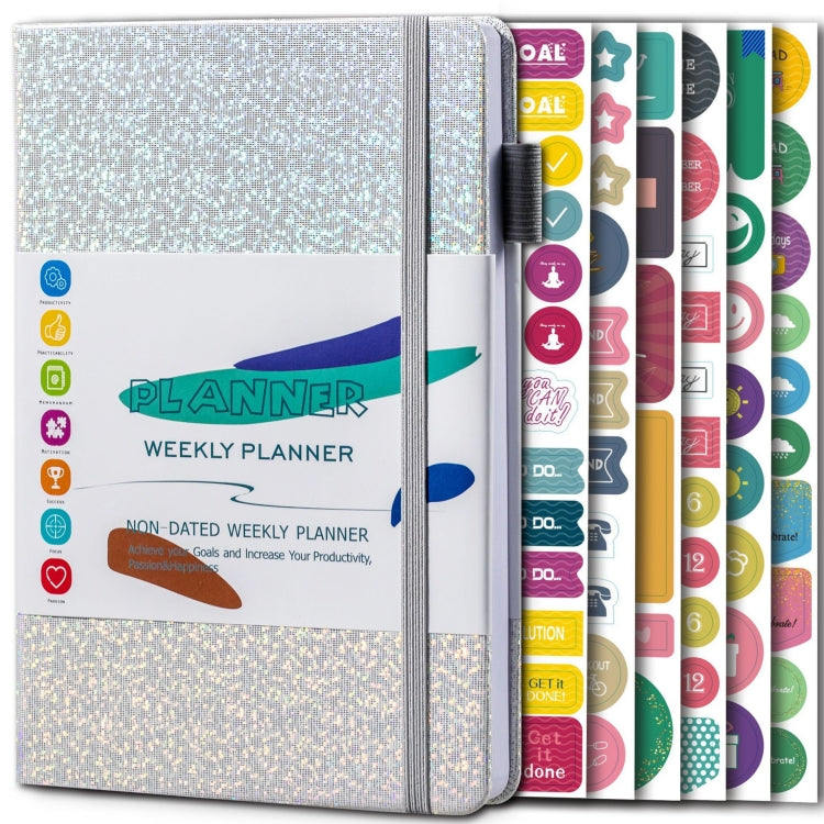 A5 Starry Sky Undated Planner Journal Financial Notebook(Silver) - free shipping - PMC TechLife - Order now!