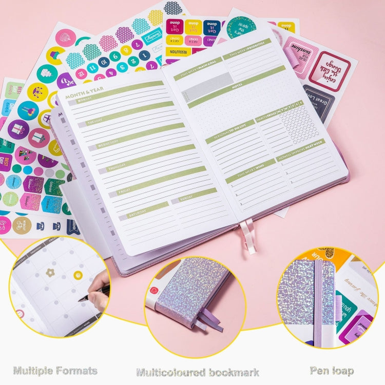 A5 Starry Sky Undated Planner Journal Financial Notebook(Silver) - free shipping - PMC TechLife - Order now!