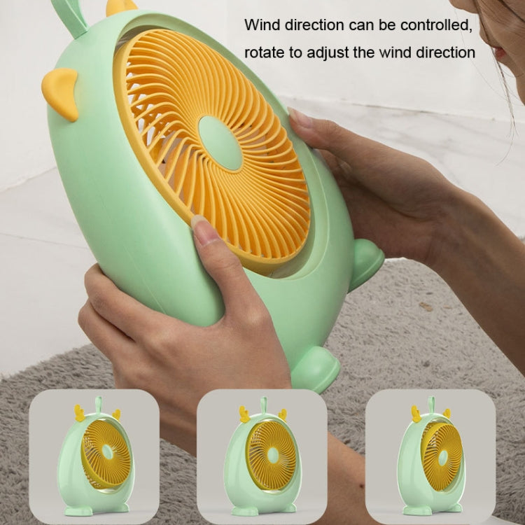 Dormitory Portable Animal Ear Desktop Electric Fan, Style: Charging Version Pink - free shipping - PMC Jewellery - Order now!