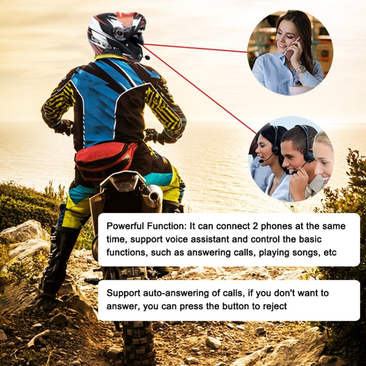 KUQIBAO Motorcycle Helmet Waterproof Bluetooth-compatible Headset With Screen(Soft Microphone) - free shipping - PMC Jewellery - Order now!