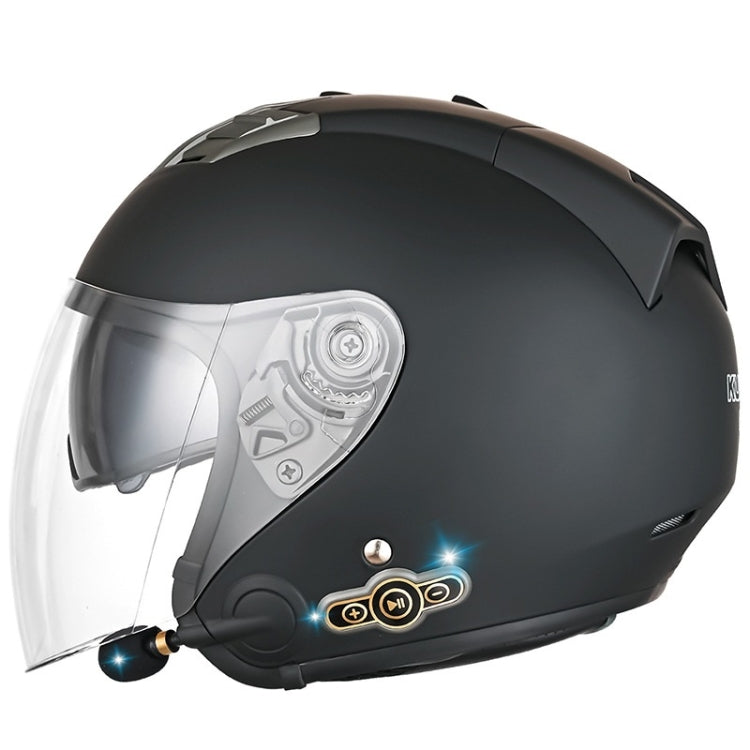 KUQIBAO Motorcycle Smart Bluetooth Sun Protection Double Lens Safety Helmet, Size: XXL(Matte Black) - free shipping - PMC TechLife - Order now!