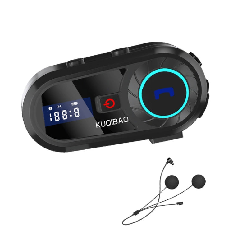 KUQIBAO Motorcycle Helmet Waterproof Bluetooth Headset With Screen(Soft Microphone) - Motorcycle Walkie Talkie by KUQIBAO | Online Shopping South Africa | PMC Jewellery | Buy Now Pay Later Mobicred