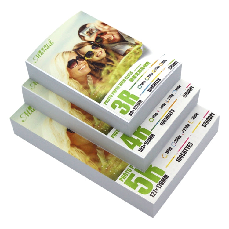 Mandik 3R 5-Inch One Side Glossy Photo Paper For Inkjet Printer Paper Imaging Supplies, Spec: 180gsm 500 Sheets - Printer Accessories by PMC Jewellery | Online Shopping South Africa | PMC Jewellery | Buy Now Pay Later Mobicred