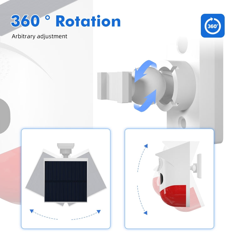 CT80R USB Upgrade Model Infrared Motion Detector Solar Outdoor PIR Wireless Strobe Siren Detector Sound Alarm - Infrared Detector by PMC TechLife | Online Shopping South Africa | PMC TechLife
