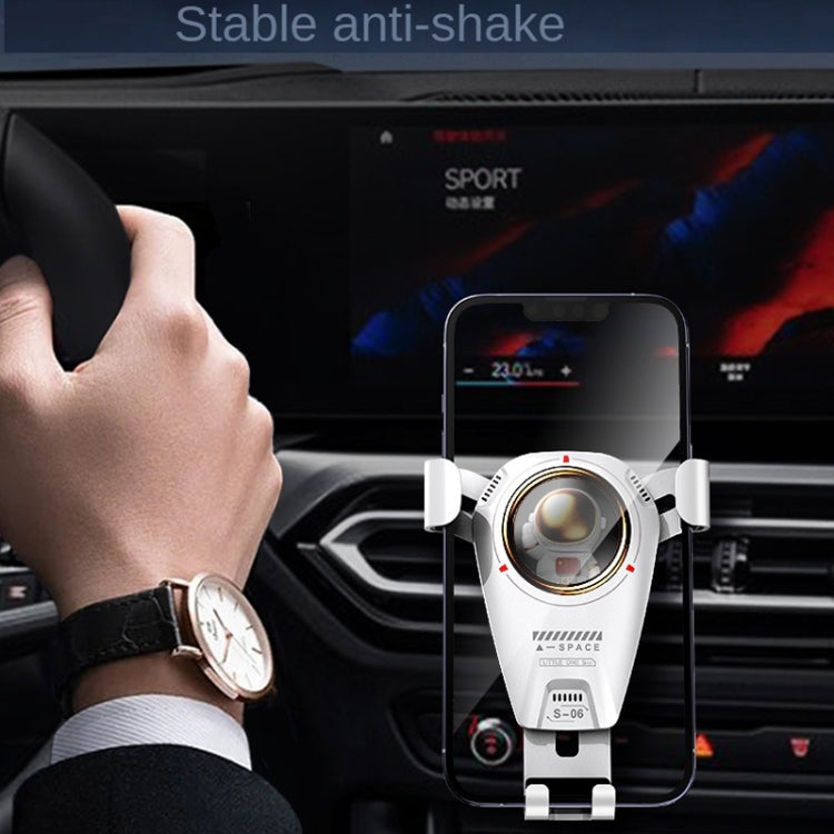 S-06 Car Air Outlet Gravity Holder Retractable Rotating Mobile Phone Bracket(Black) - Car Holders by PMC TechLife | Online Shopping South Africa | PMC TechLife | Buy Now Pay Later Mobicred