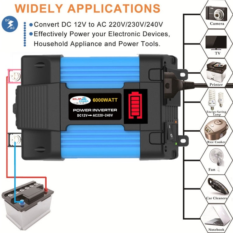 12V-220V 500W SOLIKE TECH Vehicle Inverter Sine Wave Convertor Auto Inverter - Pure Sine Wave by SOLIKE TECH | Online Shopping South Africa | PMC Jewellery | Buy Now Pay Later Mobicred