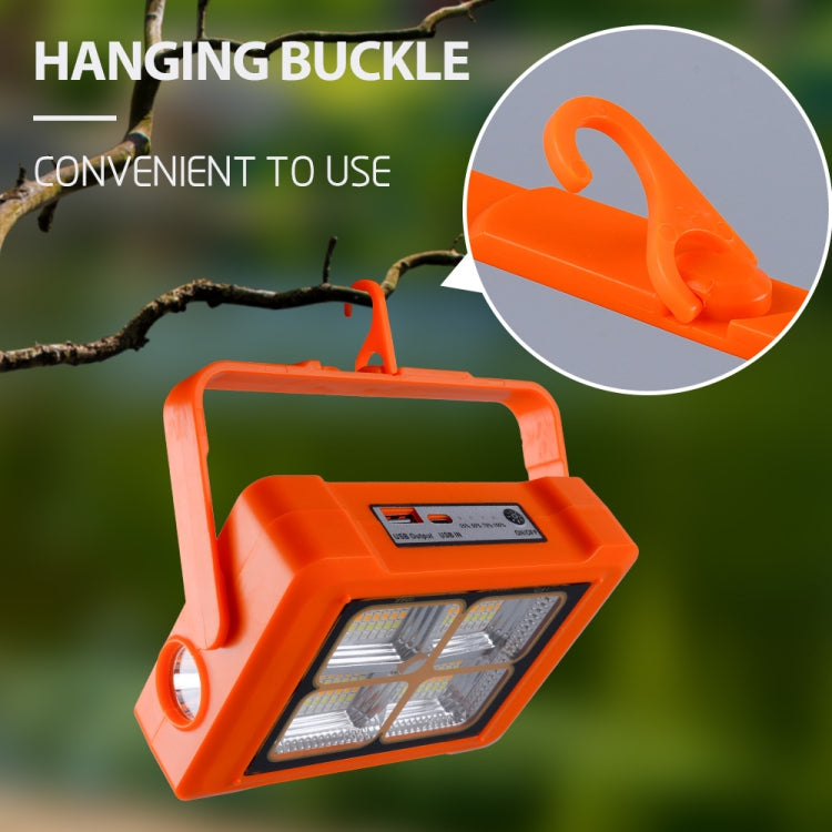 Solar Flood Light Portable Flashlight Emergency Work Light(Orange) - Floodlights by PMc TechLife | Online Shopping South Africa | PMc TechLife | Buy Now Pay Later Mobicred