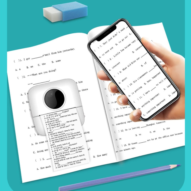 Mini Student Wrong Question Bluetooth Thermal Printer With 5 Rolls White Paper(Yellow) - Printer by PMC TechLife | Online Shopping South Africa | PMC TechLife | Buy Now Pay Later Mobicred