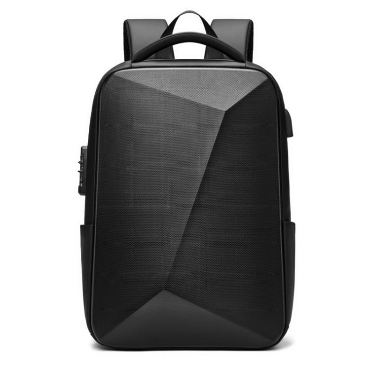 EVA Hard Shell Expandable Laptop Backpack with USB Port Multifunctional Business Travel Backpack(Black) - Backpack by PMC Jewellery | Online Shopping South Africa | PMC Jewellery | Buy Now Pay Later Mobicred