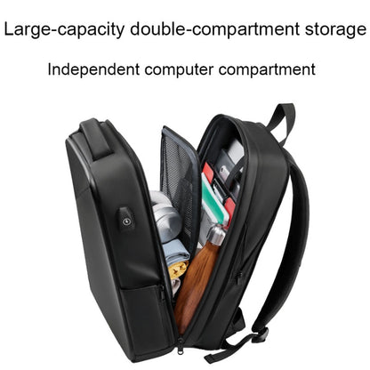 EVA Hard Shell Expandable Laptop Backpack with USB Port Multifunctional Business Travel Backpack(Black) - Backpack by PMC Jewellery | Online Shopping South Africa | PMC Jewellery | Buy Now Pay Later Mobicred