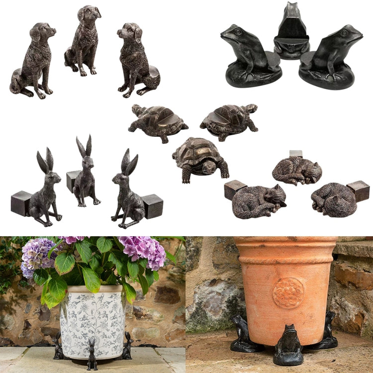 3pcs/set Flower Pot Feet Stand Animal Shape Resin Plant Pots Risers Pad(Dog) - Yard & Garden Decor by PMC TechLife | Online Shopping South Africa | PMC TechLife | Buy Now Pay Later Mobicred