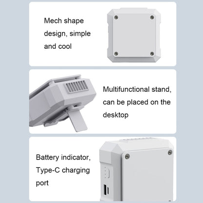 Outdoor Waist-mounted Lighting Fan with Power Function Multifunctional Bracket Hanging Neck Fan(White) - Electric Fans by PMC Jewellery | Online Shopping South Africa | PMC Jewellery | Buy Now Pay Later Mobicred