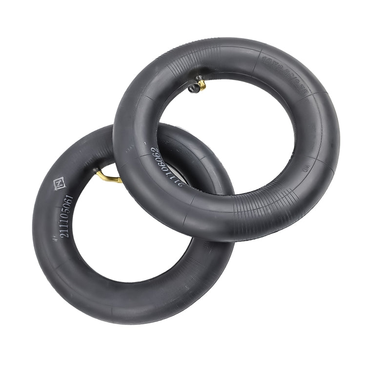 10 x 2.5/2.75 Electric Scooter 45 Degree Valve Thickened Inner Tube(Yellow Stripes) - Accessories & Parts by PMC Jewellery | Online Shopping South Africa | PMC Jewellery