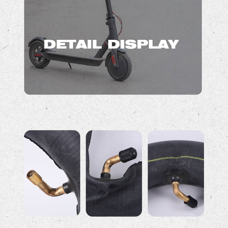 10 x 2.5/2.75 Electric Scooter 45 Degree Valve Thickened Inner Tube(Yellow Stripes) - Accessories & Parts by PMC TechLife | Online Shopping South Africa | PMC TechLife
