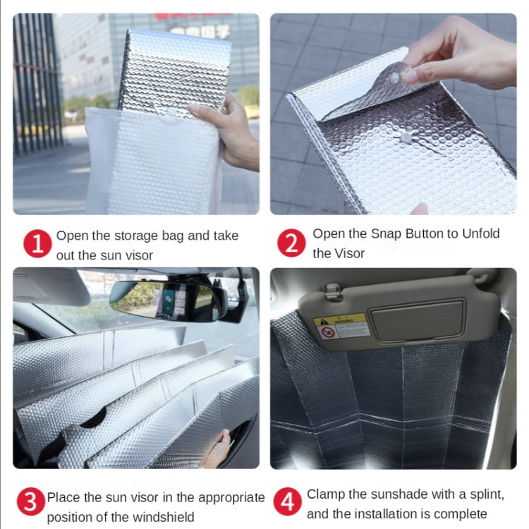 140x75cm Car Front Windshield Sun Protection Heat Insulation Foldable Sunshade - Window Foils & Solar Protection by PMC Jewellery | Online Shopping South Africa | PMC Jewellery