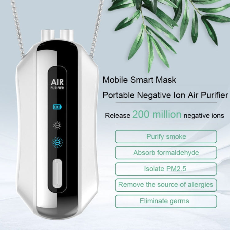 Portable Negative Ion Air Purifier Home Hanging Neck Purifier, Style: Rope Style (Black) - free shipping - PMC TechLife - Order now!