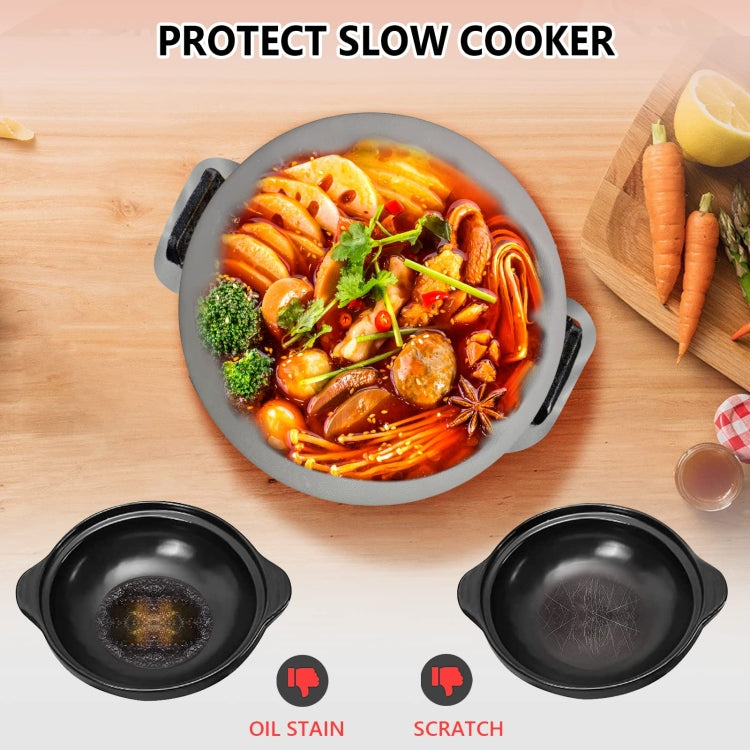 6QT Silicone Slow Cooke Liners Reusable Leakproof Crock Pot Liners(Gray) - Kitchen Machine Accessories & Parts by PMC Jewellery | Online Shopping South Africa | PMC Jewellery