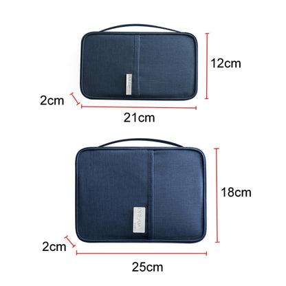 Travel Waterproof Dustproof Portable Passport Document Bag, Color: Navy Blue Small - Card & Passport Bags by PMC Jewellery | Online Shopping South Africa | PMC Jewellery