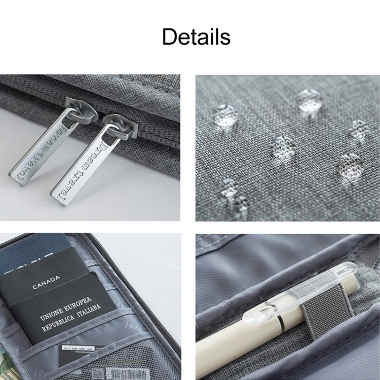 Travel Waterproof Dustproof Portable Passport Document Bag, Color: Navy Blue Small - Card & Passport Bags by PMC TechLife | Online Shopping South Africa | PMC TechLife | Buy Now Pay Later Mobicred