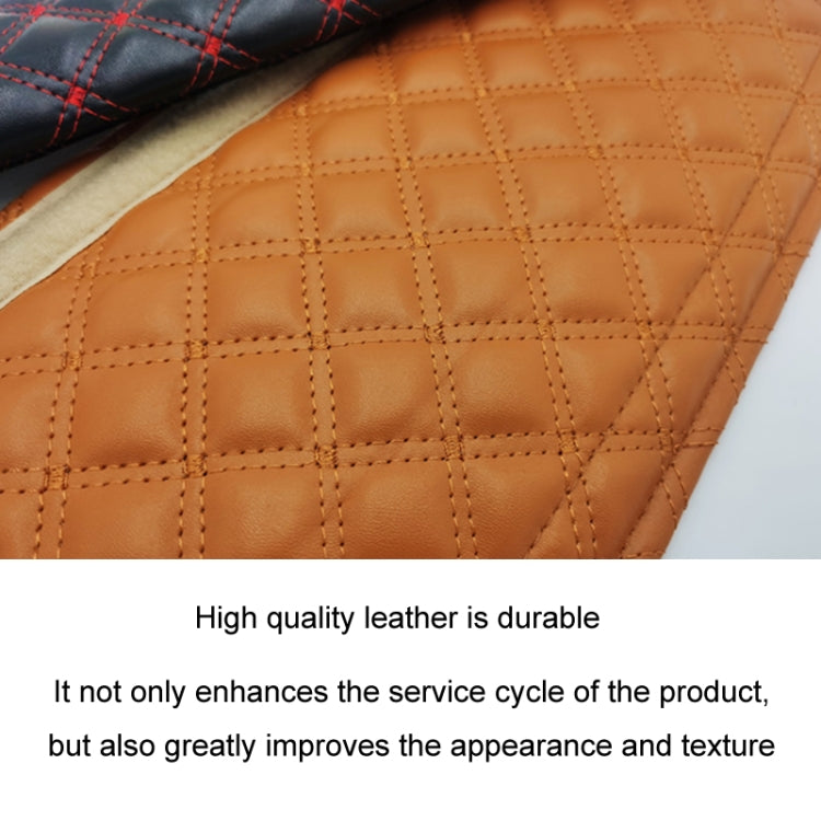 Rhombus Leather Seat Belt Shoulder Protector Pads, Color: Black Leather Red Line - Seat Belts & Padding by PMC TechLife | Online Shopping South Africa | PMC TechLife | Buy Now Pay Later Mobicred