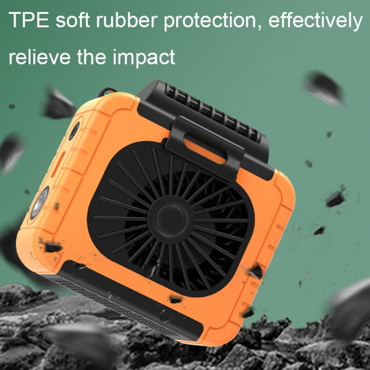 Outdoor Waist-Mounted Lighting Fan Multifunctional Bracket Hanging Neck Fan(Apricot) - free shipping - PMC Jewellery - Order now!