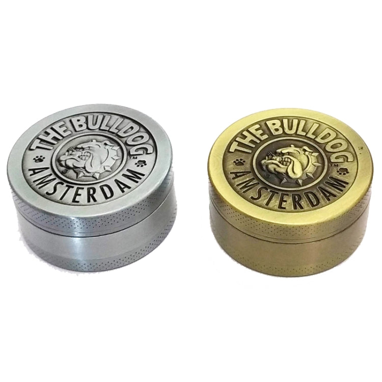 50mm  Bulldog Grinder Tobacco Herb Zinc Alloy Grinders, Spec: 3-layer Ancient Silver - Cigarette Box & Ashtrays by PMC Jewellery | Online Shopping South Africa | PMC Jewellery