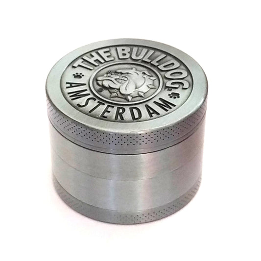 50mm  Bulldog Grinder Tobacco Herb Zinc Alloy Grinders, Spec: 4 -layer Ancient Silver - Cigarette Box & Ashtrays by PMC Jewellery | Online Shopping South Africa | PMC Jewellery