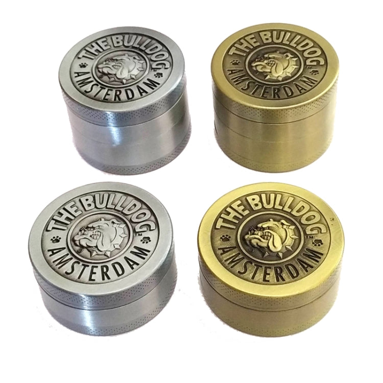 50mm  Bulldog Grinder Tobacco Herb Zinc Alloy Grinders, Spec: 4 -layer Ancient Silver - Cigarette Box & Ashtrays by PMC Jewellery | Online Shopping South Africa | PMC Jewellery
