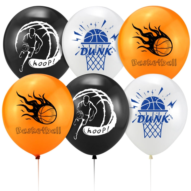 Basketball Theme Party Set Flag + Balloon + Cake Insert Set - Balloons by PMC Jewellery | Online Shopping South Africa | PMC Jewellery