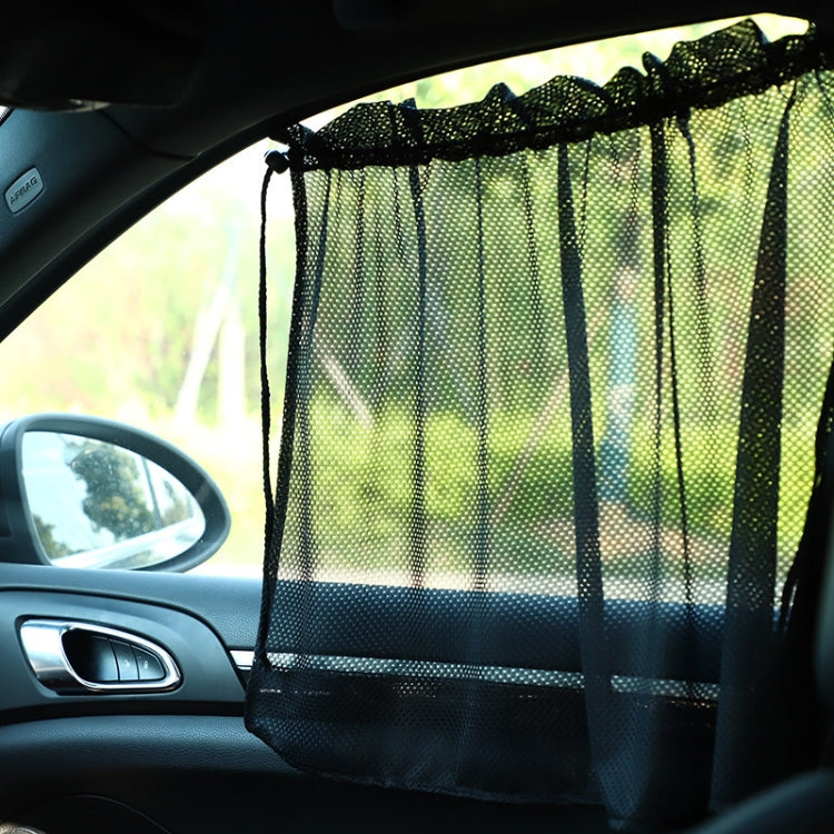 2pcs Car Curtain Sun Protection Mesh Suction Cup Sunshade(Black) - Window Foils & Solar Protection by PMC Jewellery | Online Shopping South Africa | PMC Jewellery