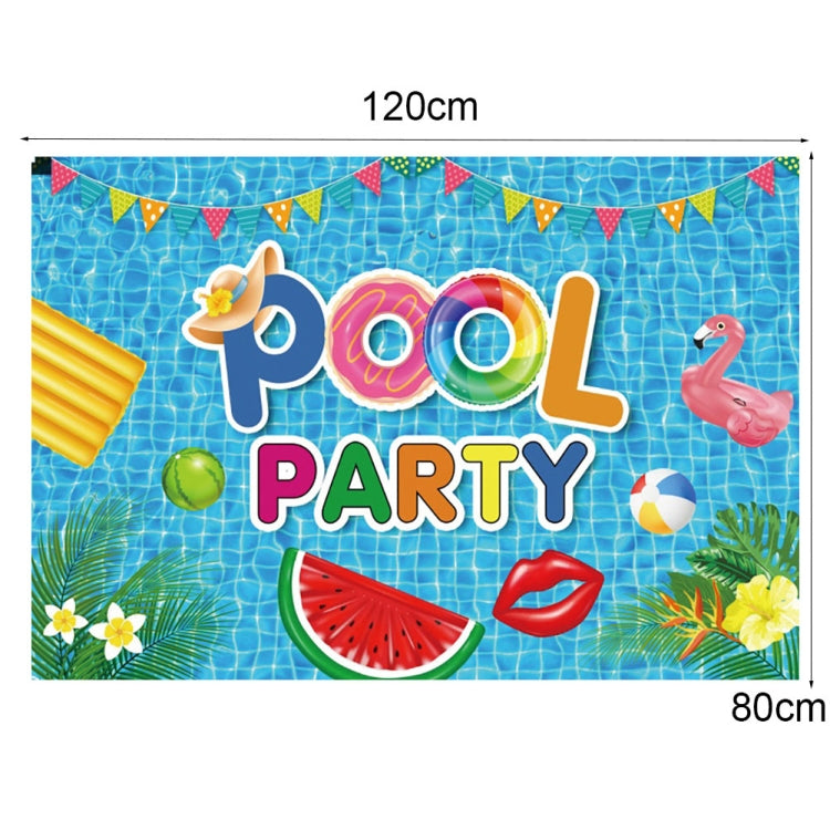 80x120cm Summer Pool Party Decoration Backdrop Swimming Ring Photography Background Cloth(11418487) - Other by PMC TechLife | Online Shopping South Africa | PMC TechLife