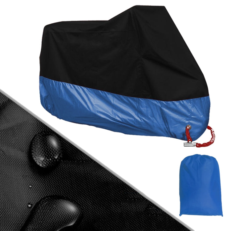 190T Motorcycle Rain Covers Dustproof Rain UV Resistant Dust Prevention Covers, Size: M(Black and Dark Blue) - Protective Gear by PMC Jewellery | Online Shopping South Africa | PMC Jewellery | Buy Now Pay Later Mobicred