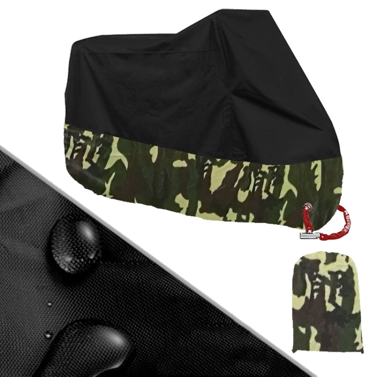 190T Motorcycle Rain Covers Dustproof Rain UV Resistant Dust Prevention Covers, Size: XXXL(Black Camouflage) - Protective Gear by PMC TechLife | Online Shopping South Africa | PMC TechLife | Buy Now Pay Later Mobicred
