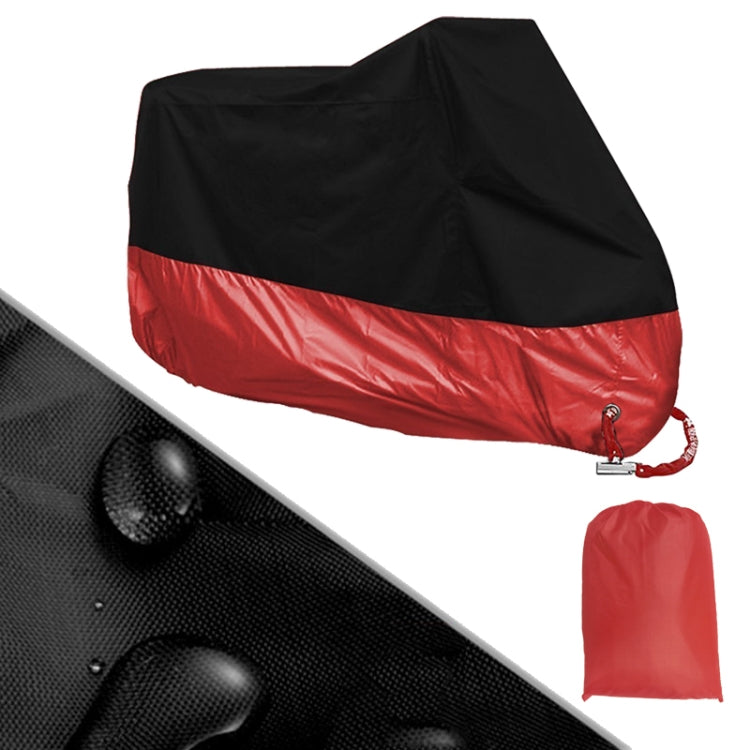 190T Motorcycle Rain Covers Dustproof Rain UV Resistant Dust Prevention Covers, Size: XXXXL(Black and Red) - Protective Gear by PMC TechLife | Online Shopping South Africa | PMC TechLife | Buy Now Pay Later Mobicred