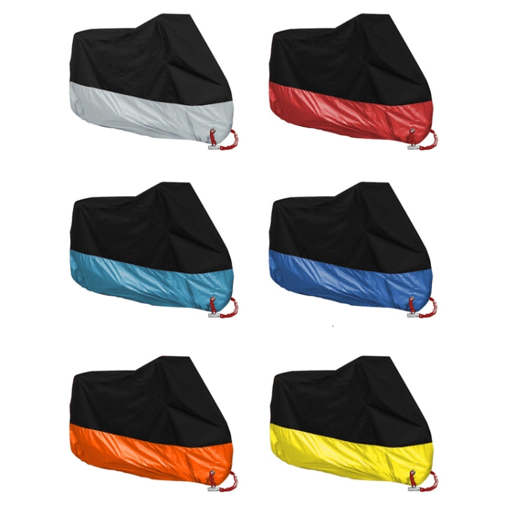 190T Motorcycle Rain Covers Dustproof Rain UV Resistant Dust Prevention Covers, Size: XXXXL(Black and Silver) - Protective Gear by PMC TechLife | Online Shopping South Africa | PMC TechLife | Buy Now Pay Later Mobicred