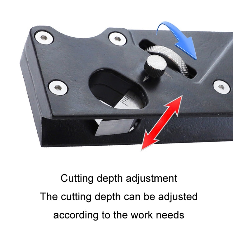 Woodworking Multi-Angle Chamfering Adjustable Depth Hand Planer, Color: Black + 6 Blades - free shipping - PMc TechLife - Order now!