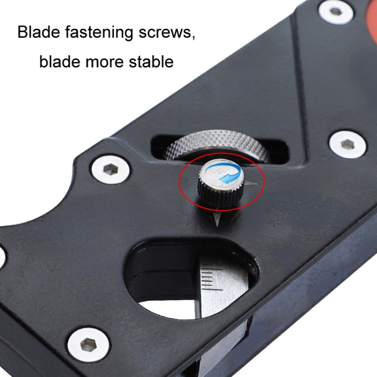 Woodworking Multi-Angle Chamfering Adjustable Depth Hand Planer, Color: Black + 6 Blades - free shipping - PMc TechLife - Order now!
