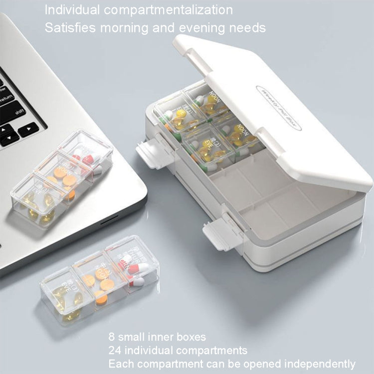 24 Grid Large Capacity Sealing Pills Case 3 Times A Day 7 Day Medicine Organizer Box(White) - free shipping - PMC TechLife - Order now!