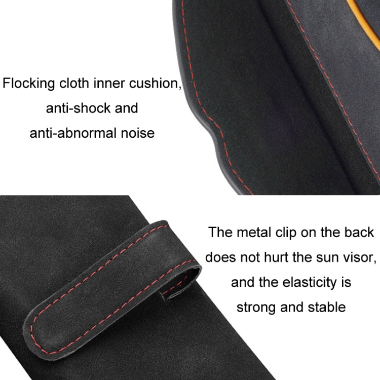 Car Sun Visor Multifunctional Glasses Case Card Storage Bracket(Mocha Brown) - Sunglasses & Glasses Clips by PMC Jewellery | Online Shopping South Africa | PMC Jewellery | Buy Now Pay Later Mobicred